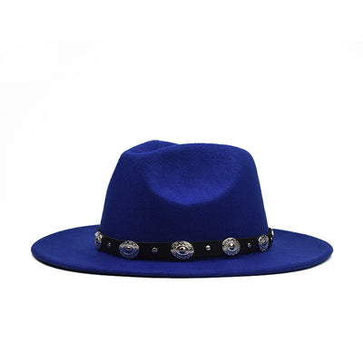 Sombrero de Fieltro con Cinturón Metálico y Ala Ancha - Image 2