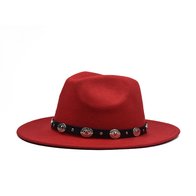 Sombrero de Fieltro con Cinturón Metálico y Ala Ancha - Image 6