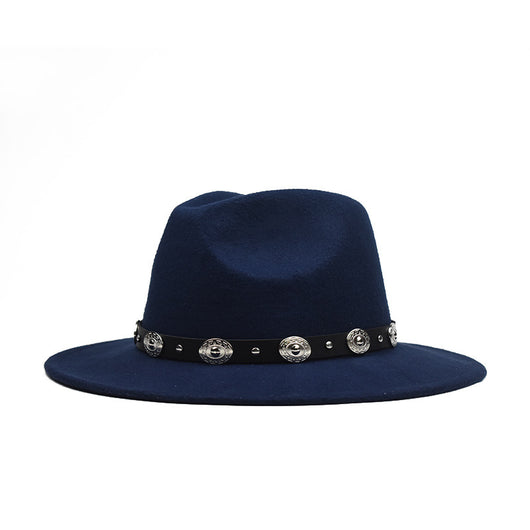 Sombrero de Fieltro con Cinturón Metálico y Ala Ancha - Image 3