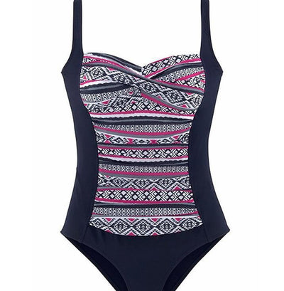 Traje de Baño Enterizo Plus Size Polk Dot Europeo - Image 17