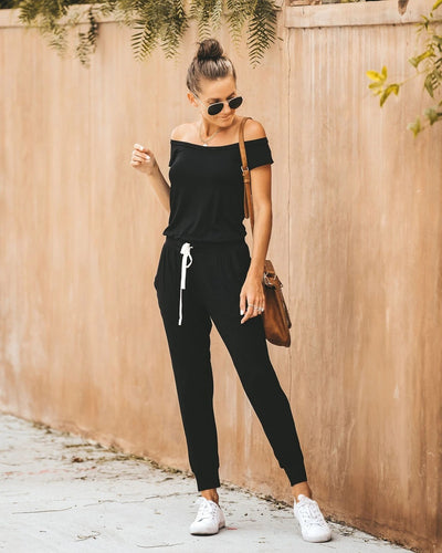 Jumpsuit Asimétrico con Hombro Descubierto