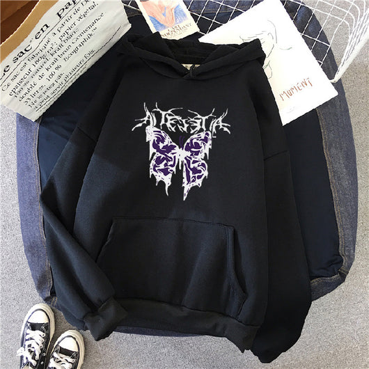 Sudadera Punk Mariposa Harajuku con Capucha Oscura - Image 12