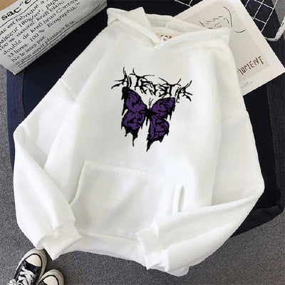 Sudadera Punk Mariposa Harajuku con Capucha Oscura - Image 14