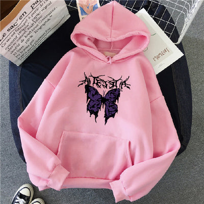 Sudadera Punk Mariposa Harajuku con Capucha Oscura - Image 3