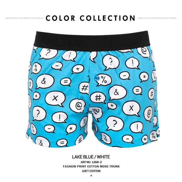 Boxer Estampado Dibujos Animados de Algodón para Hombre Aro 1268