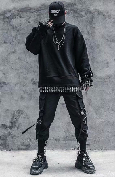 Pantalones Cargo Paracaidista Hip Hop Funcionales con Bolsillos Múltiples - Image 8