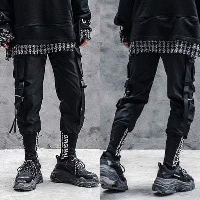 Pantalones Cargo Paracaidista Hip Hop Funcionales con Bolsillos Múltiples - Image 13