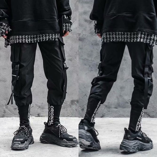 Pantalones Cargo Paracaidista Hip Hop Funcionales con Bolsillos Múltiples - Image 13