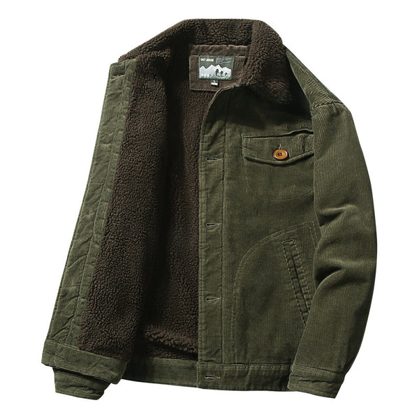 Chamarra de Pana para Hombre con Cuello Alzado en Algodón - Image 3