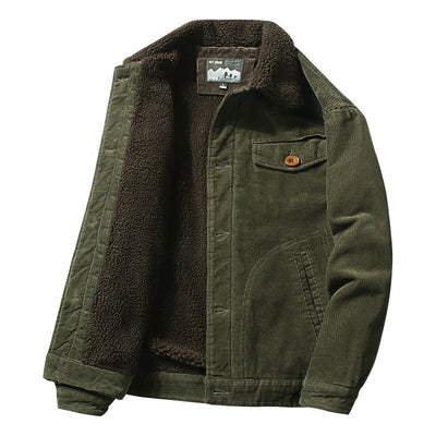 Chamarra de Pana para Hombre con Cuello Alzado en Algodón - Image 3