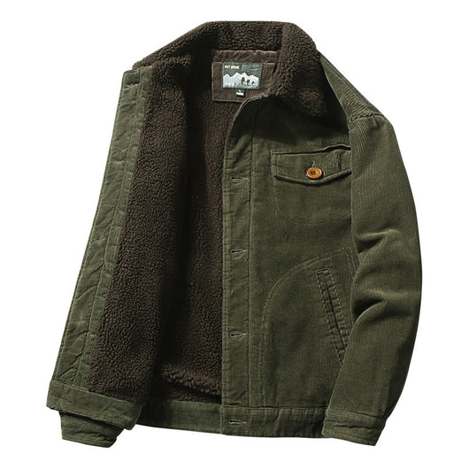 Chamarra de Pana para Hombre con Cuello Alzado en Algodón - Image 3