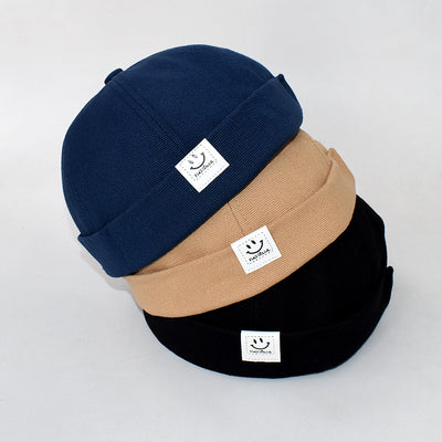 Gorra de Cuero Tide Melón con Carita Sonriente - Estilo Landlord Japonés - Image 11