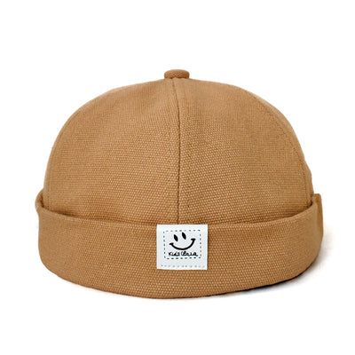 Gorra de Cuero Tide Melón con Carita Sonriente - Estilo Landlord Japonés - Image 14