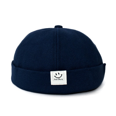 Gorra de Cuero Tide Melón con Carita Sonriente - Estilo Landlord Japonés - Image 5
