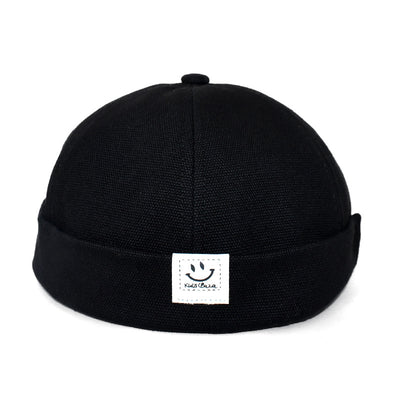 Gorra de Cuero Tide Melón con Carita Sonriente - Estilo Landlord Japonés - Image 4