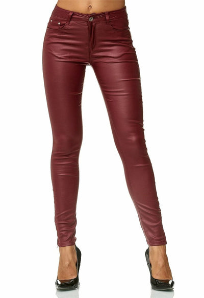Pantalones de Cuero Sintético para Mujer - Image 2