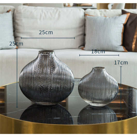Florero de Vidrio con Rayas Plateadas - Hidropónico Moderno para Decoración del Hogar - Image 9