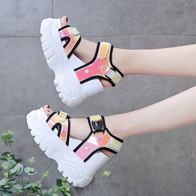 Sandalias Plataforma Cuña Alta para Mujer con Tacón Grueso y Suela Reforzada - Image 12