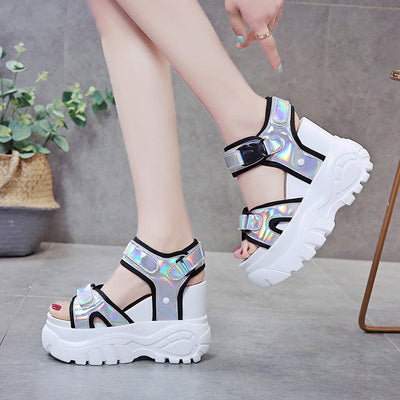 Sandalias Plataforma Cuña Alta para Mujer con Tacón Grueso y Suela Reforzada - Image 14
