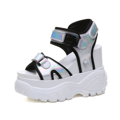 Sandalias Plataforma Cuña Alta para Mujer con Tacón Grueso y Suela Reforzada - Image 4
