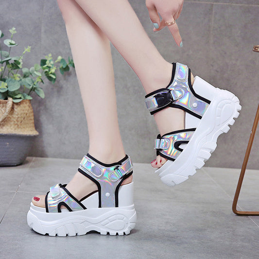 Sandalias Plataforma Cuña Alta para Mujer con Tacón Grueso y Suela Reforzada - Image 2