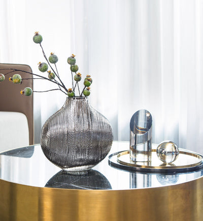 Florero de Vidrio con Rayas Plateadas - Hidropónico Moderno para Decoración del Hogar - Image 11
