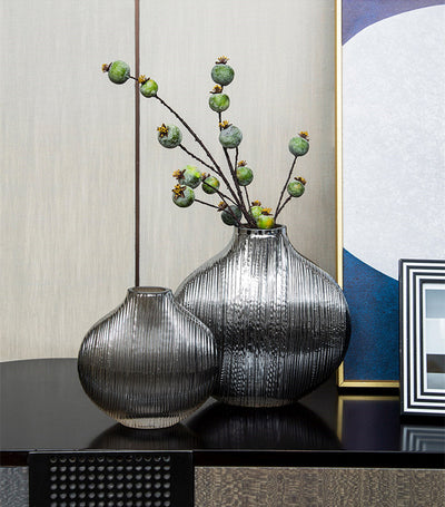 Florero de Vidrio con Rayas Plateadas - Hidropónico Moderno para Decoración del Hogar - Image 10