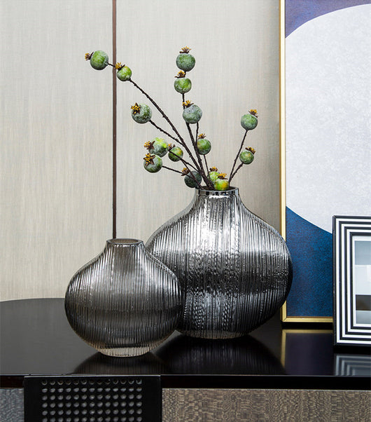 Florero de Vidrio con Rayas Plateadas - Hidropónico Moderno para Decoración del Hogar - Image 10