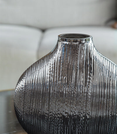 Florero de Vidrio con Rayas Plateadas - Hidropónico Moderno para Decoración del Hogar - Image 12
