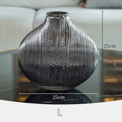 Florero de Vidrio con Rayas Plateadas - Hidropónico Moderno para Decoración del Hogar - Image 16