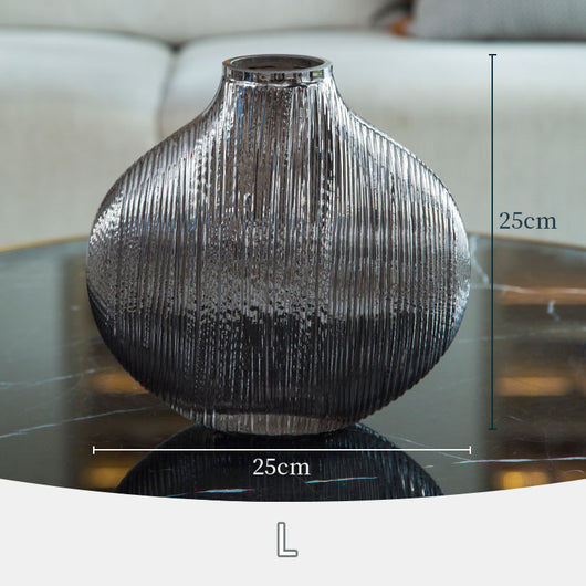 Florero de Vidrio con Rayas Plateadas - Hidropónico Moderno para Decoración del Hogar - Image 7