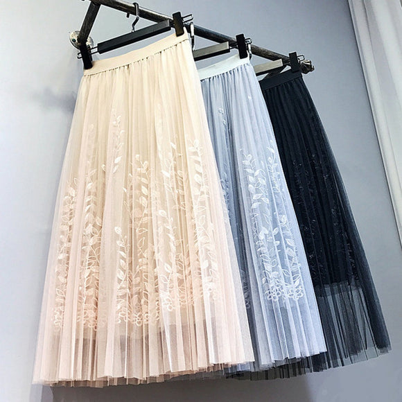 Falda Tutú de Tul Hada Voluminosa Midi para Mujer