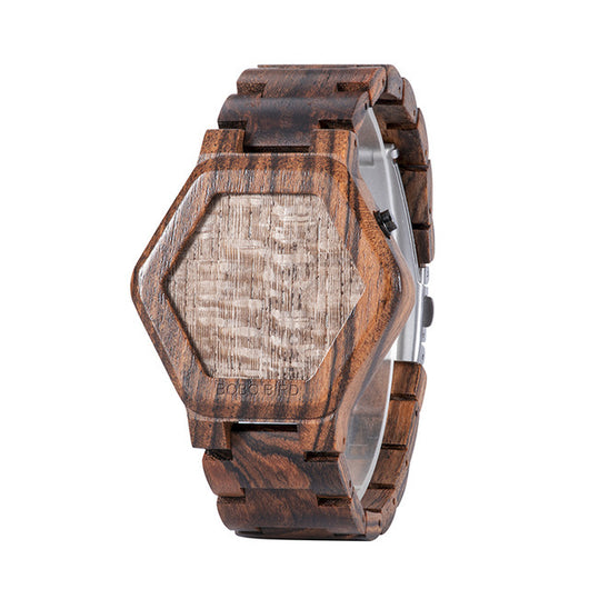 Reloj de Madera LED para Hombre con Visión Nocturna - Image 3