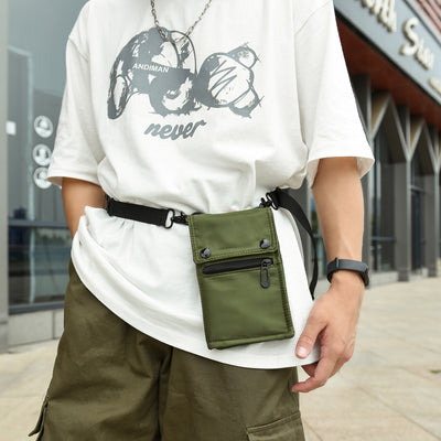 Bolsa Mensajero Hombre Multifuncional Plegable con Compartimento para Celular - Image 11