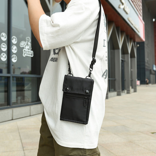 Bolsa Mensajero Hombre Multifuncional Plegable con Compartimento para Celular - Image 6
