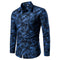 Men's Casual Printed Slim Fit Shirt - Long Sleeve Autumn Winter