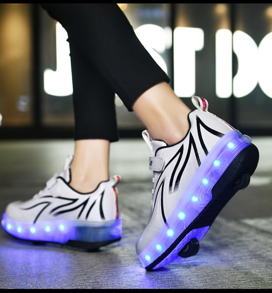 Patines con Ruedas LED y Luces Multicolor para Toda la Familia