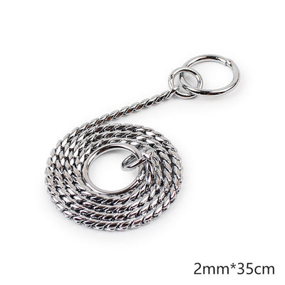 Correa Ajustable de Acero Inoxidable para Mascotas