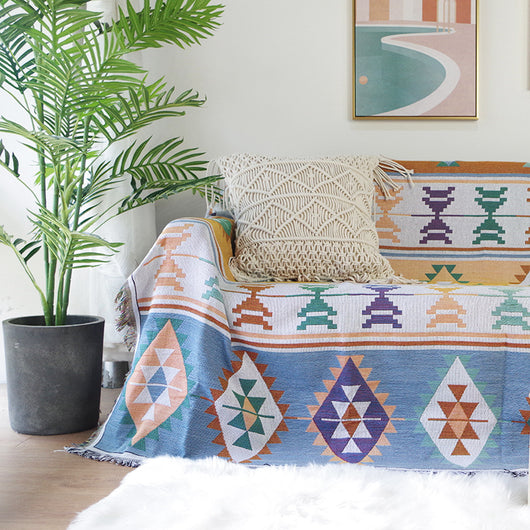 Manta Bohemia Geométrica Tejida para Sofá y Cama - Image 11