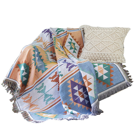 Manta Bohemia Geométrica Tejida para Sofá y Cama - Image 9