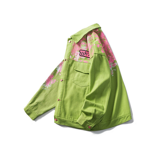 Chaqueta Hombre Primavera Estilo Urbano con Estampado Graffiti y Múltiples Bolsillos - Image 7