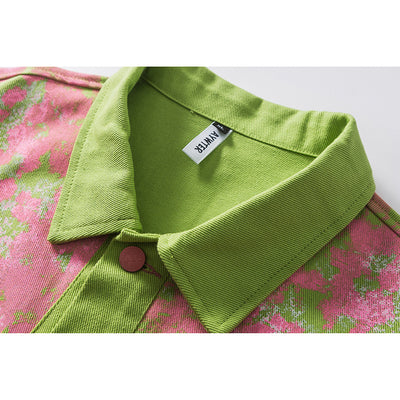 Chaqueta Hombre Primavera Estilo Urbano con Estampado Graffiti y Múltiples Bolsillos - Image 3