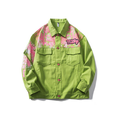 Chaqueta Hombre Primavera Estilo Urbano con Estampado Graffiti y Múltiples Bolsillos - Image 5