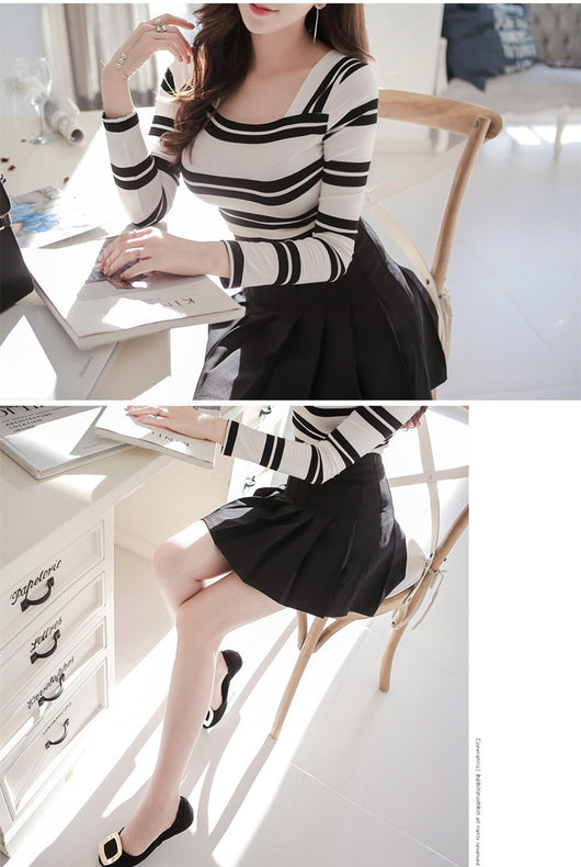 Falda Plisada Blanca de Cintura Alta Estilo Colegiala Japonesa - Image 5