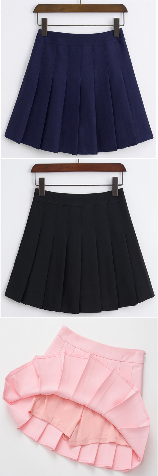 Falda Plisada Blanca de Cintura Alta Estilo Colegiala Japonesa - Image 7