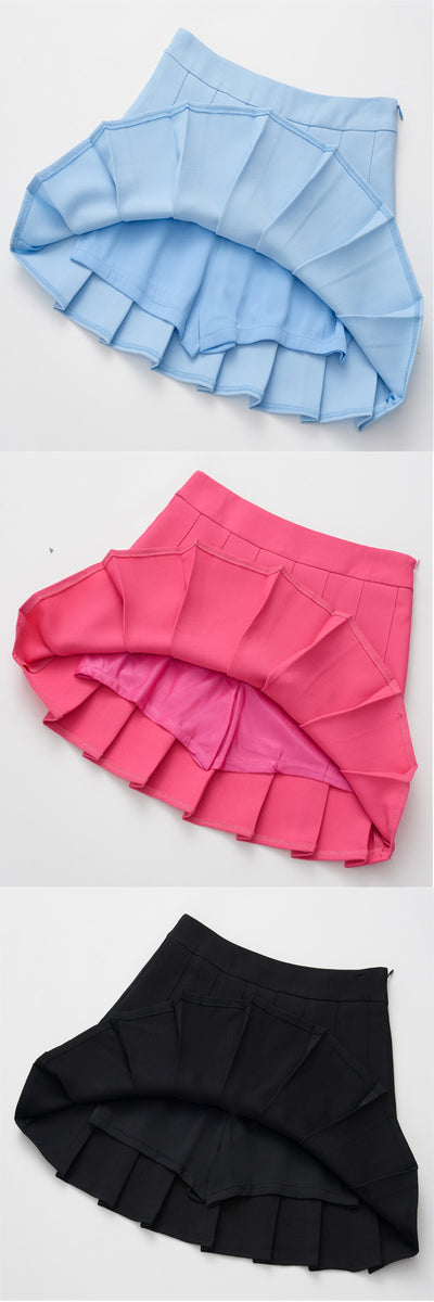 Falda Plisada Blanca de Cintura Alta Estilo Colegiala Japonesa - Image 10