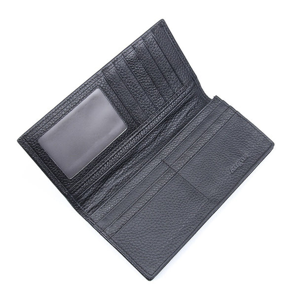 Billetera Vertical Hombre Cuero Crazy Horse Retro Larga