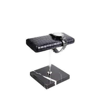 Organizador de Joyas y Relojes en Mármol con Soporte de Cuero PU - Image 6