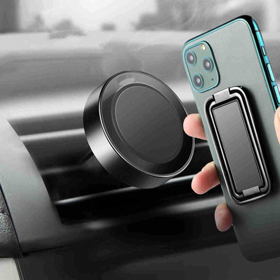 Soporte Magnético Plegable para Teléfono - Anillo Retráctil para Escritorio y Vehículo - Image 3