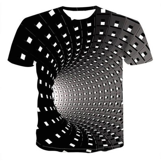 Playera Hombre Efecto Vértigo 3D Manga Corta - Image 10